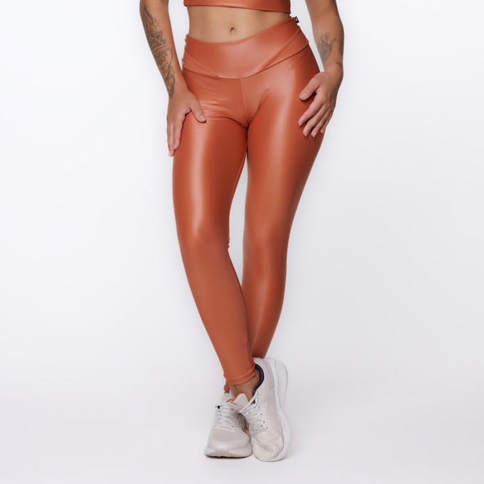 Calça Legging Fitness Feminina Empina Bumbum Cirrê Poliamida