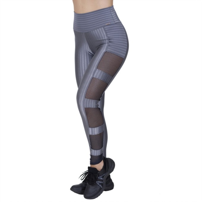 Legging Fitness Orbis Cirrê 3D Detalhe em Tela Na Lateral Femini