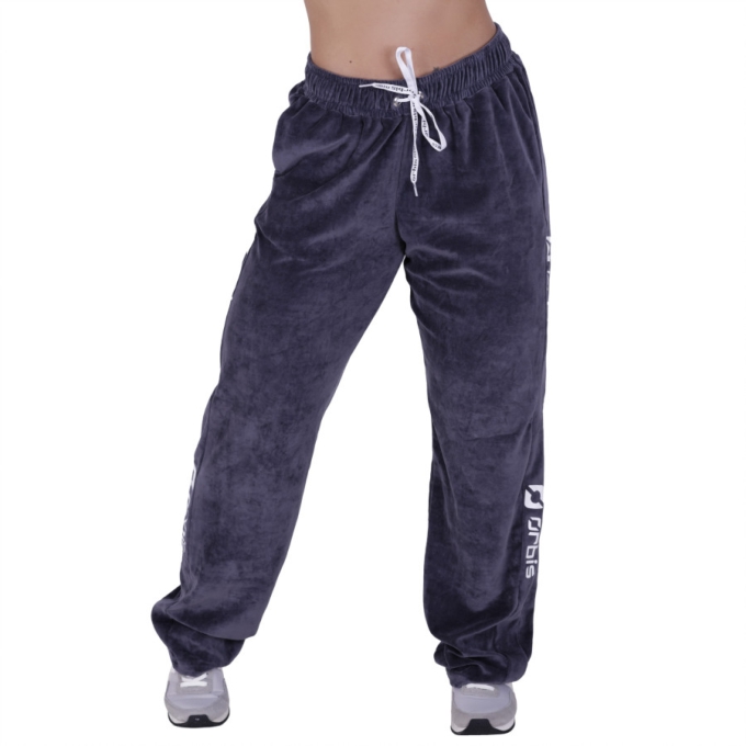 Calça Plush Inverno Feminina Modelagem Reta Bolso Cós Alto