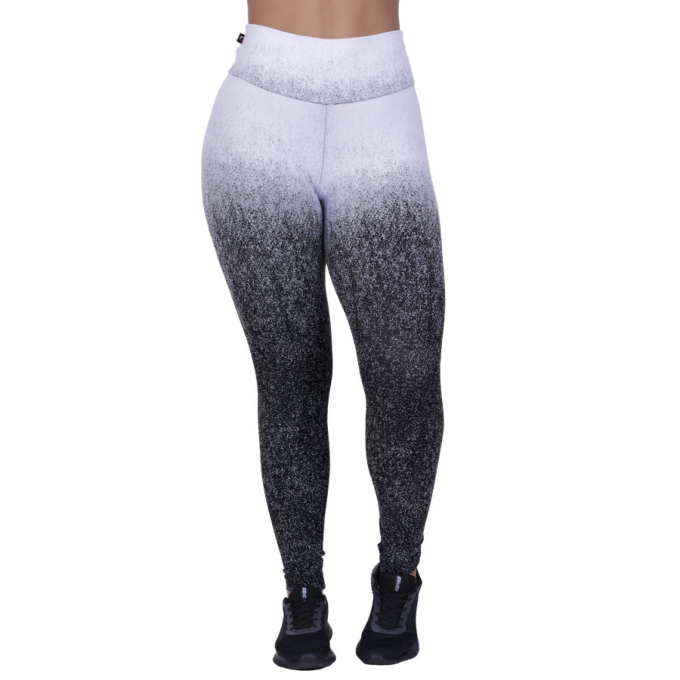 Calça Legging Fitness Cintura Alta Jacquard Degrade