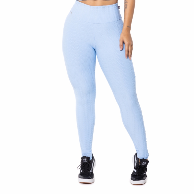 Calça Legging Poliamida textura relevo com bolso em uma lateral