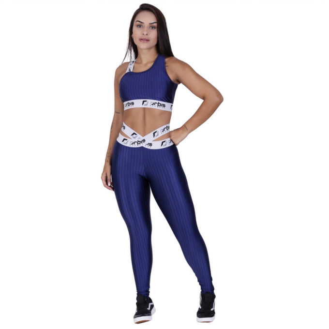 Conjunto Fitness Legging Cós Transpasse + Top Bojo Cirr